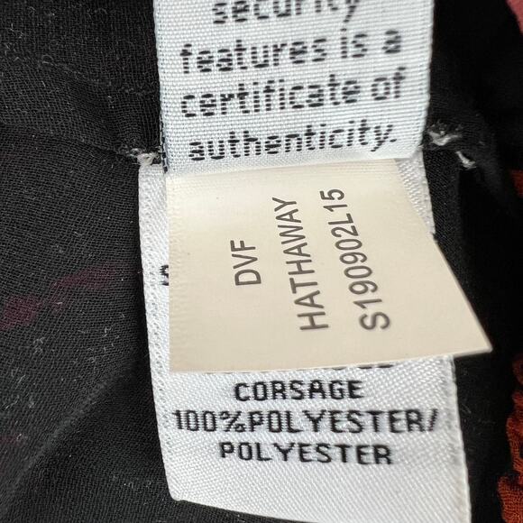 Diane von Furstenberg DVF Multicolor Bishop Sleeve Hathaway Collate Print Top P - Picture 7 of 8